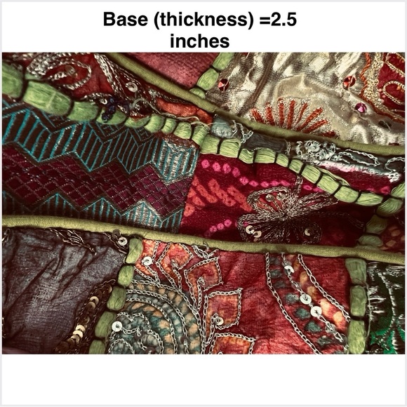 🆕 Boho Multicoloured Patchwork w/Mirror Hobo Shoulder Bag Cotton Made in India - Picture 13 of 16